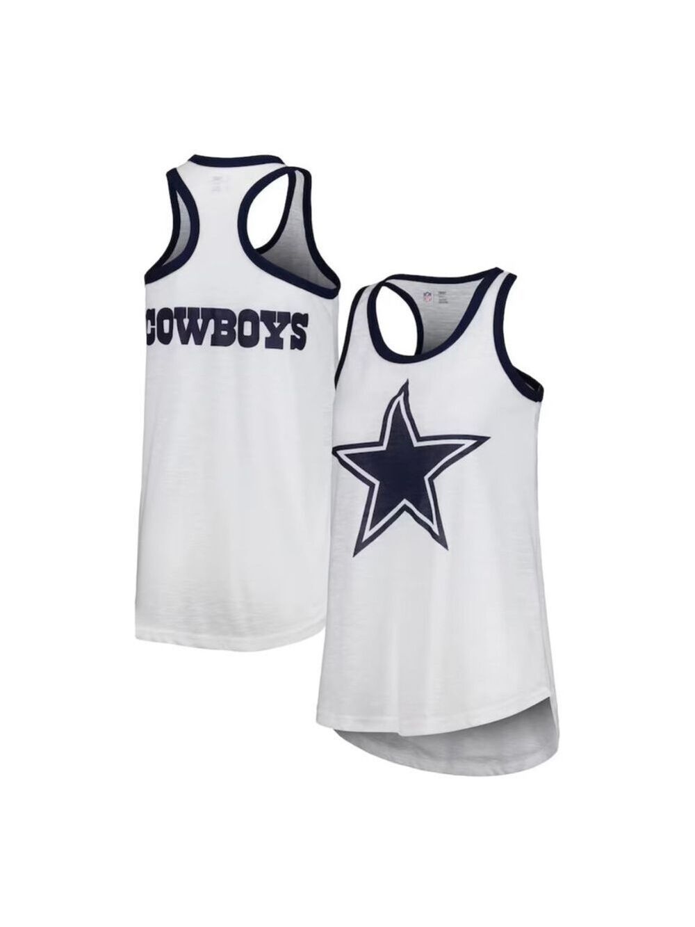 NFL Cowboys Football Tank Top S White Blue
